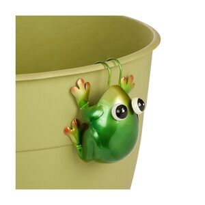 Green Frog Planter Accent